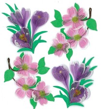Jolee's Boutique Dimensional Stickers-Dogwood Crocus Flowers, E5020525
