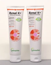 Vetoquinol Renal K+ For Dogs & Cats 2 5-oz Tubes of Oral Gel EXP 2027