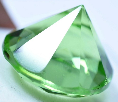 Lab Created 45.80 Ct Green Peridot GGL Certified Diamond Cut TOP QUALITY Gem - Picture 6 of 6