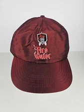 Vintage Fire Water 100 Proof Alcohol Hat Nylon Adjustable Snapback Red Cap Retro