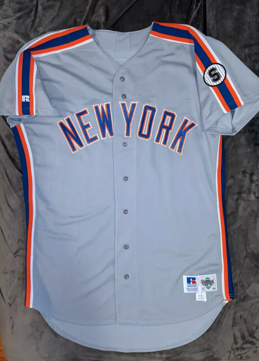 TODD HUNDLEY Russell Athletic AUTHENTIC NEW YORK METS Grey Jersey 46 1992  Gooden