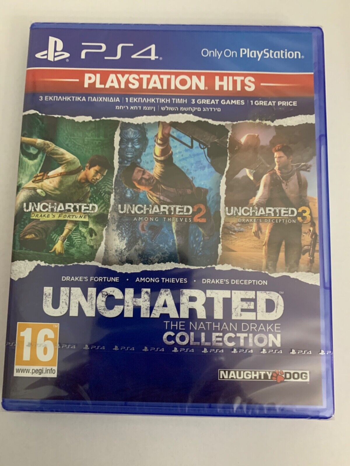 Uncharted The Nathan Drake Collection 3 Games for Sony Playstation 4 Age  16+