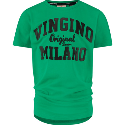 VINGINO Jungen T-Shirt B-LOGO-TEE RNSS hunter green organic cotton Gr.128-176