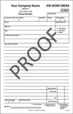 250 Custom 2 Part Forms / Work Orders / Invoices / TMG049