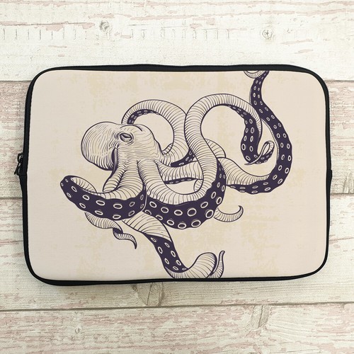 Octopus Dessin Ordinateur Portable Manche,Étui Portable,Appareil Étui Sac - Photo 4/8