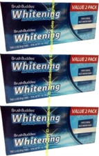 3 x 2 tubes =6, Brush.B Whitening anti-cavity fluoride toothpaste valuePk 3.5oz