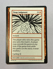 MTG - Snap Judgment - Playtest Card - NM - Mystery Booster 2