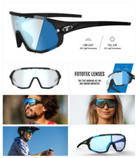 Tifosi Sunglasses Sledge Clarion Blue Fototec - Matte Black Frame