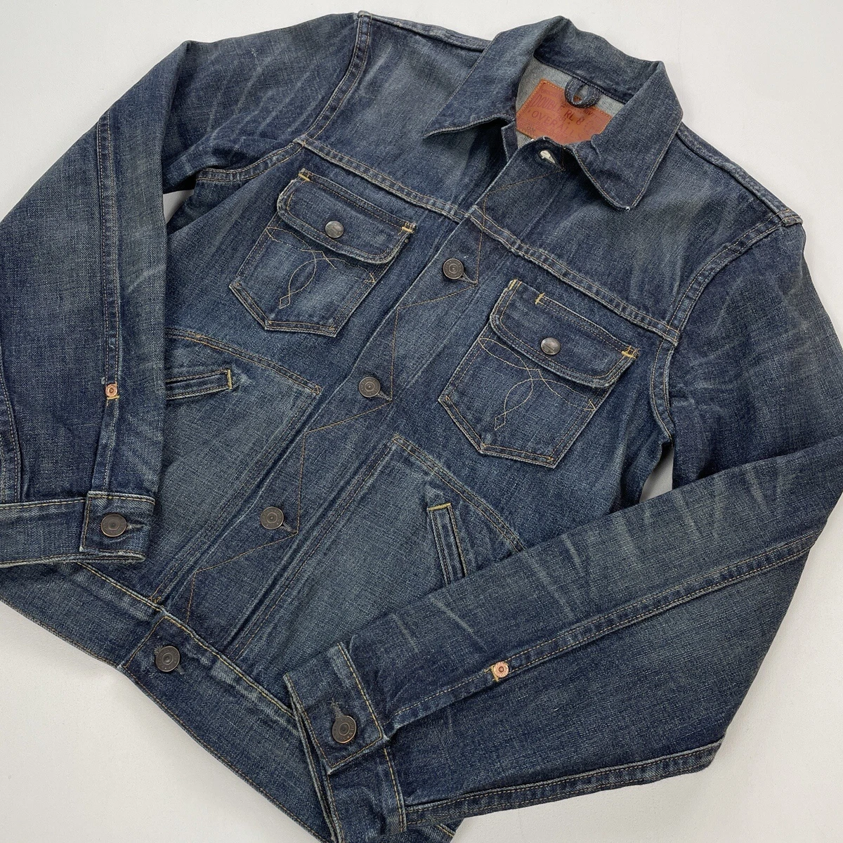 RRL Ralph Lauren (S) Roper Type II Selvedge Denim Lot 36 Copper Riveted Jacket