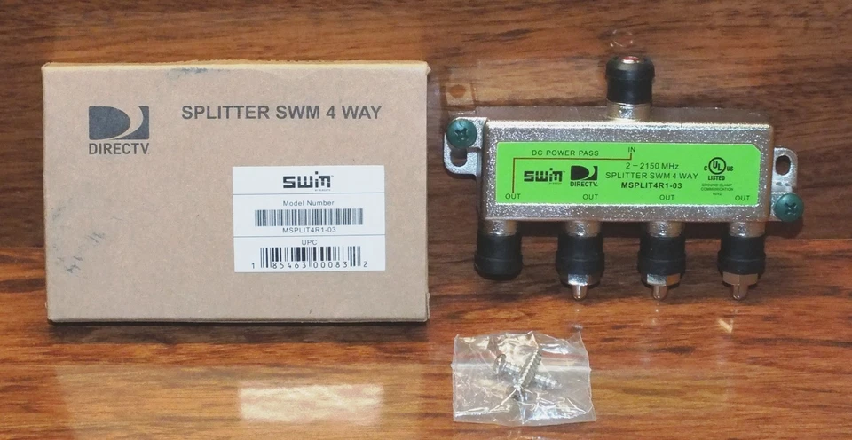 DIRECTV (MSPLIT4R1-03) Splitter SWM 4-Ways 1 Input (2-2150 MHz)  *READ* - Image 2 of 4