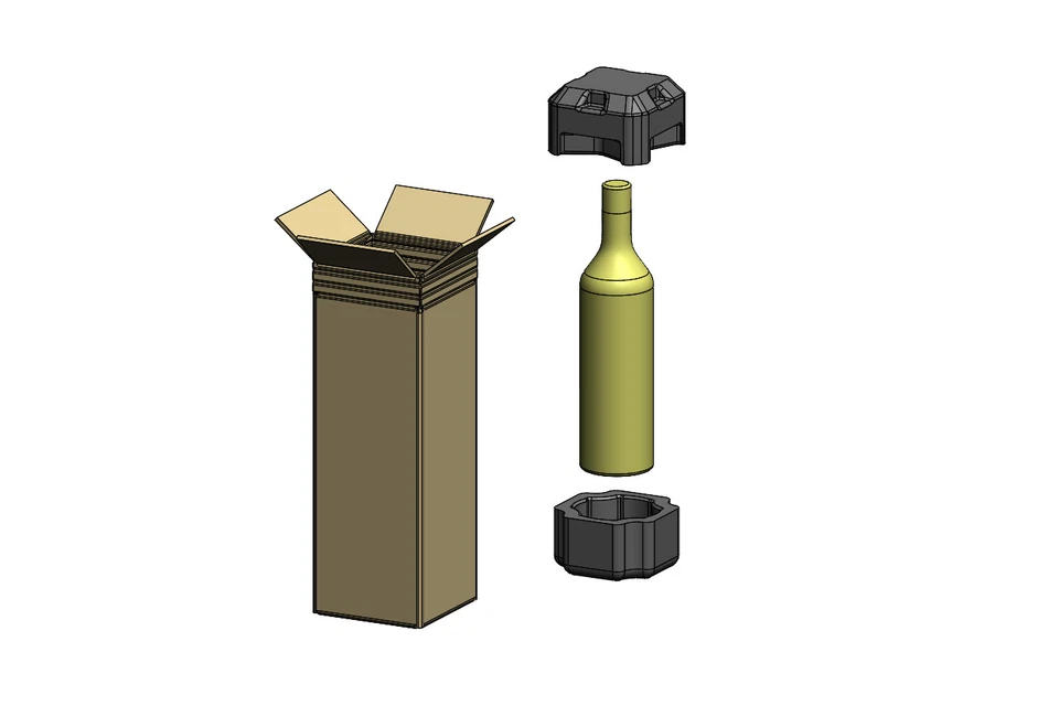 Устойчивая универсальная винная бутылка доставка коробка упаковка одна упаковка сертифицированная - Изображение 4 из 4