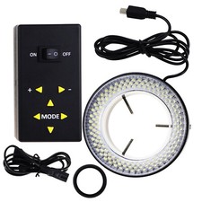 144 LED Ring Light 4 Mode Zone Control 61mm Inner Diameter Microscope Camera