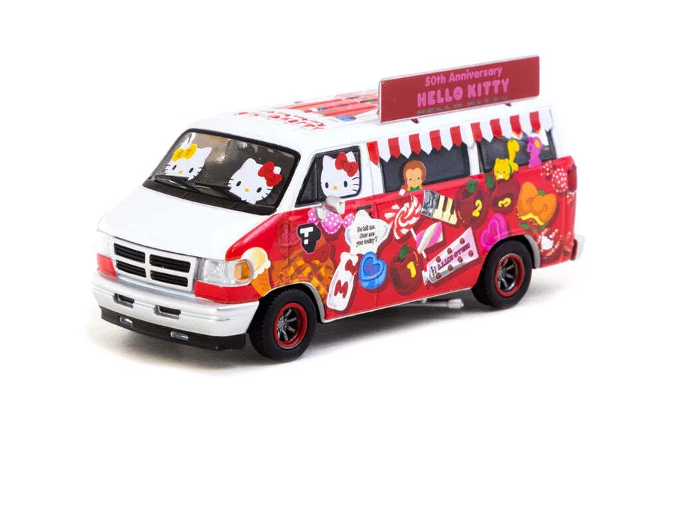 1:64 Dodge Van -- Hello Kitty Food Truck -- Tarmac Works - Image 3 of 3