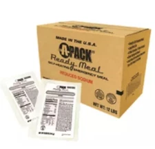 MRE A-Pack Ready Meal Reduced Sodium Self-Heating Emergency Meal Made in USA