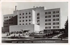  A21 MINNESOTA Mn Real Photo RPPC Postcard '56 MINNEAPOLIS Mount Sanai Hospital