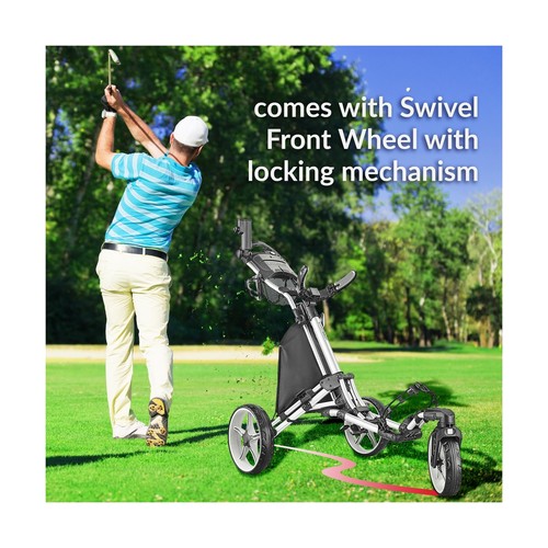 Caddytek CaddyLite One Swivel Version 8 Golf Push Cart Version 8 – 3-Wheel - Picture 5 of 11