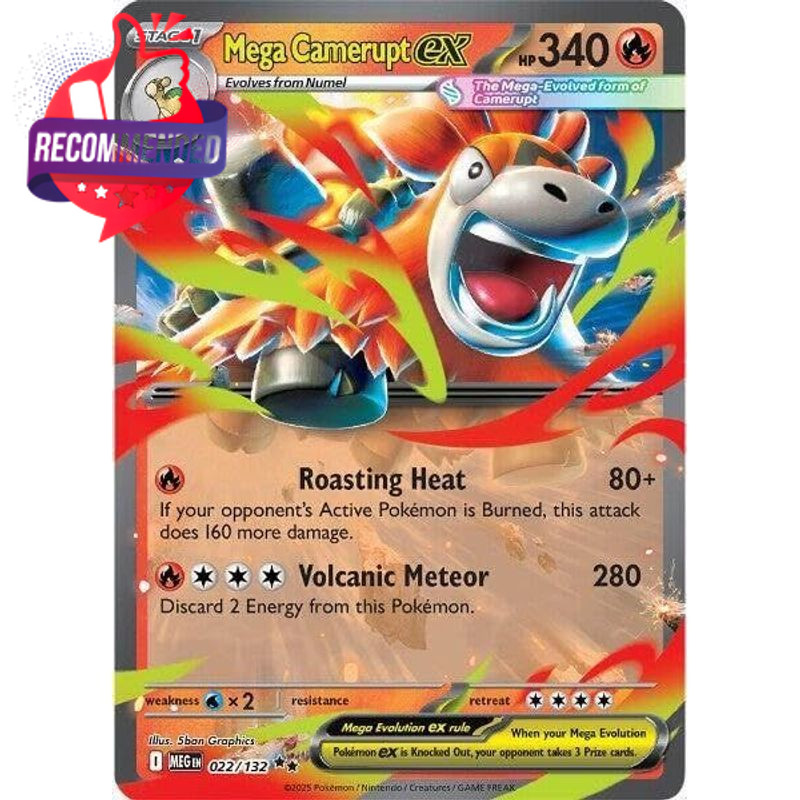 Pokemon - Mega Camerupt Ex - 022/132 - Me01: Mega Evolution (meg) - Double Rare