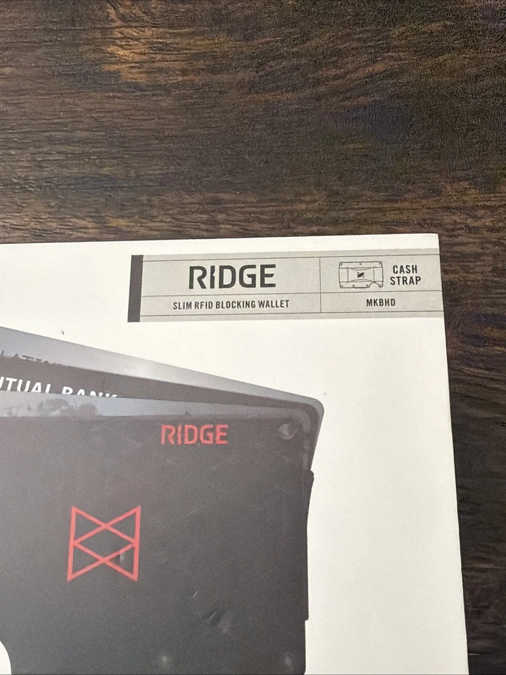 Cartera Ridge x MKBHD Edición Limitada Negra/Roja Con Correa para Efectivo ¡SEUSADA! Foto 3 de 4