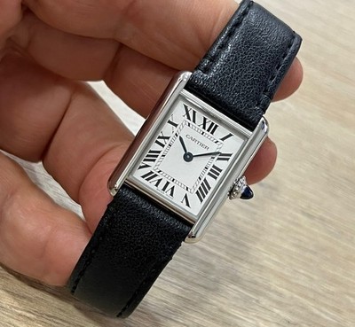 CARTIER TANK MUST 4367 STEEL LADY 22x29 MM QUARTZ WATCH | eBay