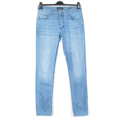 MASSIMO DUTTI Herren Jeans Gr. W31 L32 Slim Fit Blau Denim Zip Fly Stretch