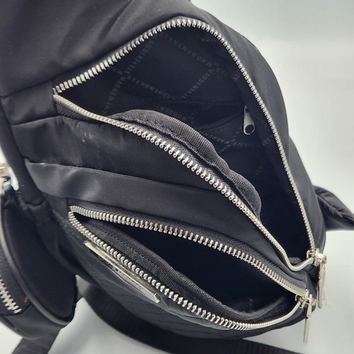 Steve Madden Aurora gesteppter Sling Rucksack mit Geldbörse schwarz neu ohne Etikett - Bild 12 von 13