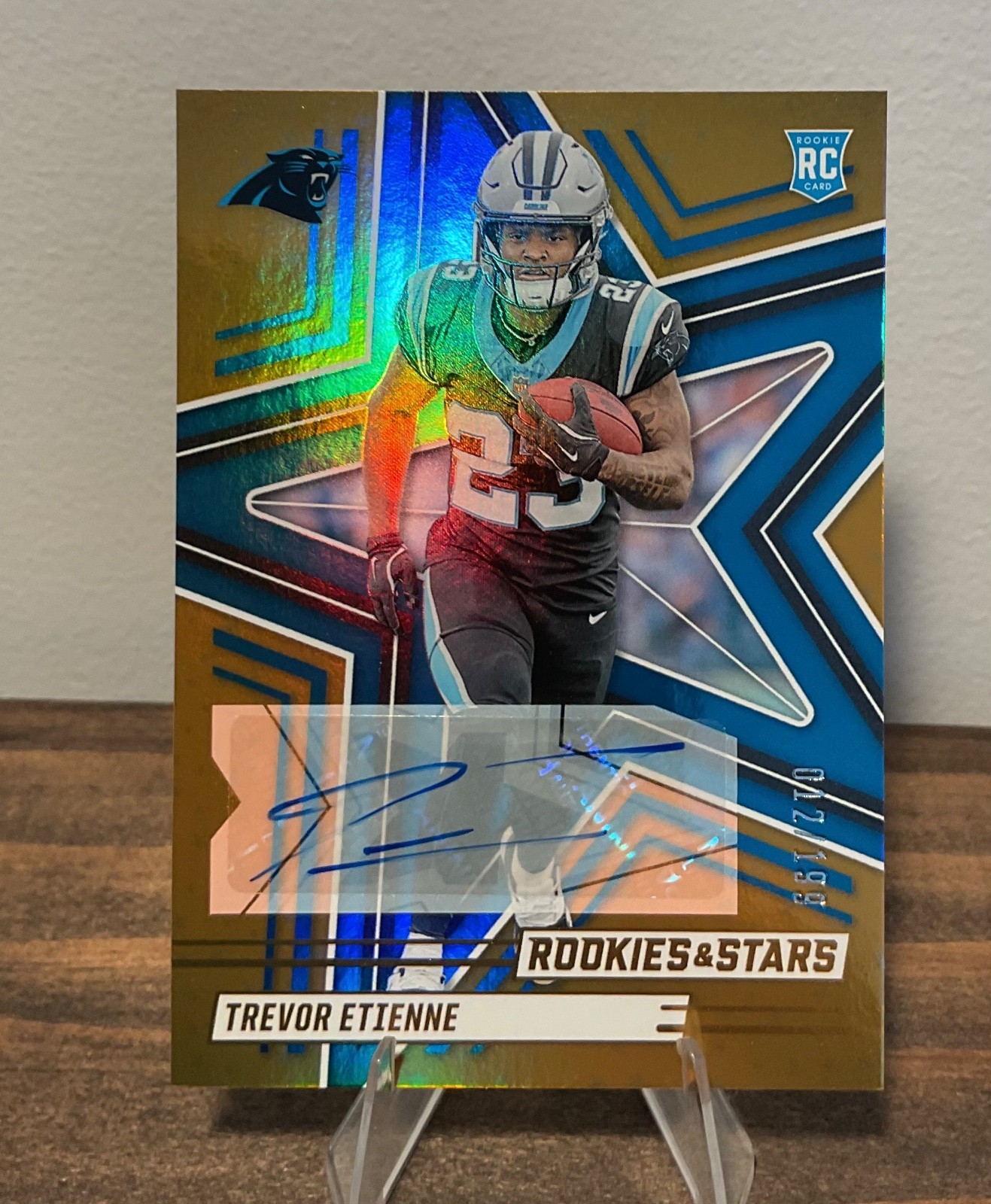 2025 Rookies & Stars Trevor Etienne Gold Refractor Auto (RC) /199