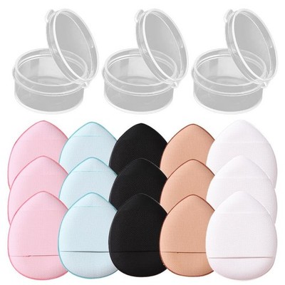 LALAFINA Mini Fingertip Powder Puff Set 1 Count (Pack of 1), Assorted Color
