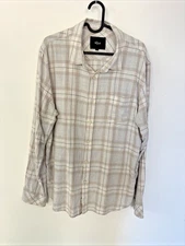 Rails Wyatt Tapir Agave Melange Beige Plaid Shirt Sz L