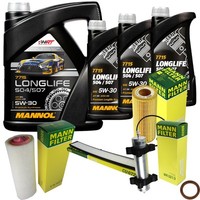 MANN-FILTER Inspektionspaket Mannol 8L Longlife 5W-30 FüR Bmw 3Er Touring 330D