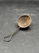 Antique German Tea Strainer Over The Top Basket Style Silver Plated c.1900