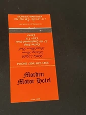 Matchbook Cover - Morden Motor Hotel Manitoba