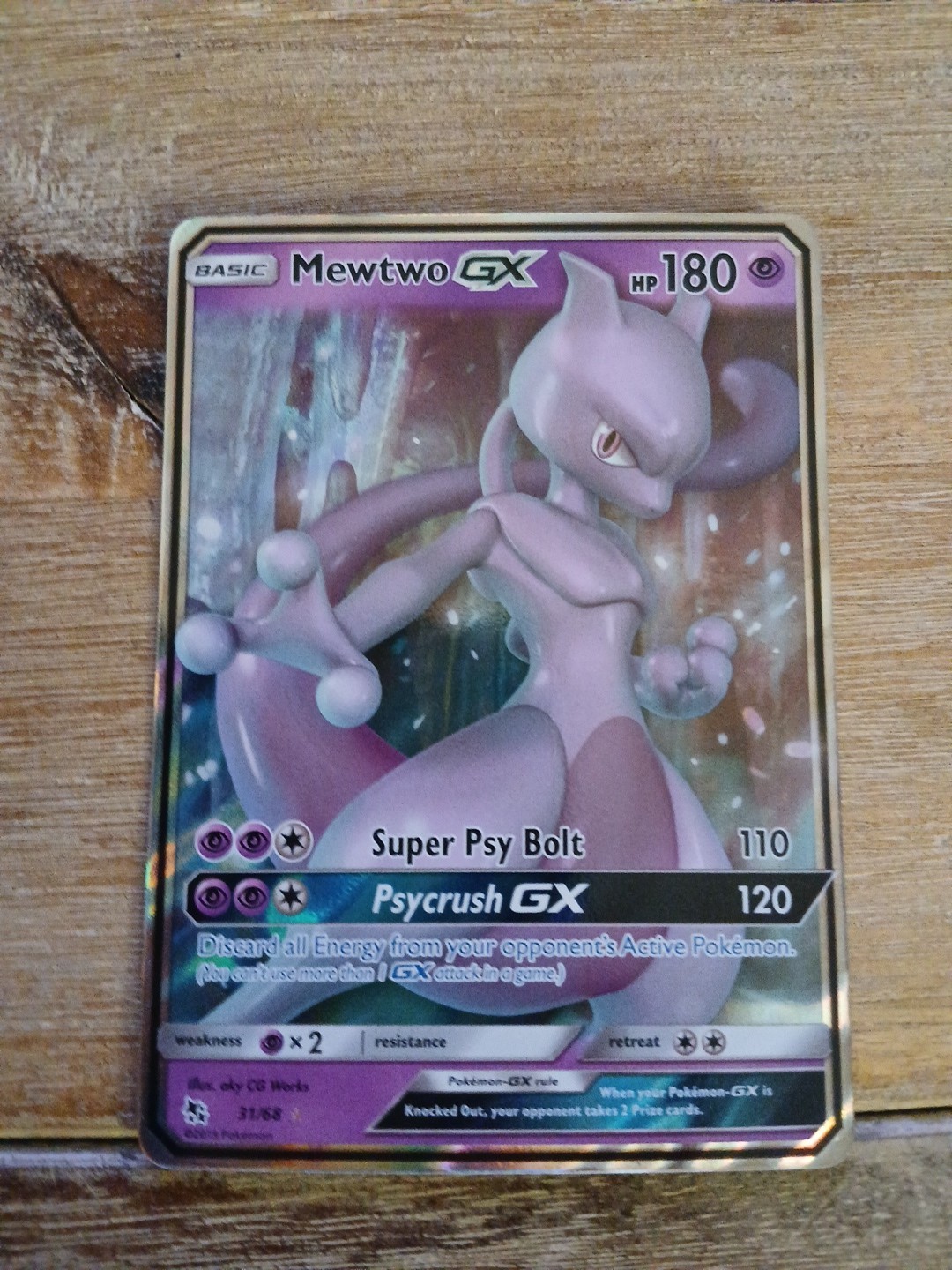 2019 Pokemon Hidden Fates Ultra Rare #31 Mewtwo Gx SGC 10 GEM MINT