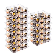 12 Count Mini Cupcake Containers 30 Pack Cupcake Holder with Detachable Tall ...