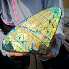 5.28LB Natural Labrador moonstone quartz free form mineral specimen 2.4kg