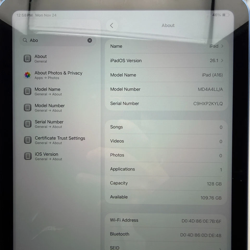 READ Apple iPad (11th generation) A3354 128 GB, Wi-Fi, 11 in - Blue - Image 4 of 4