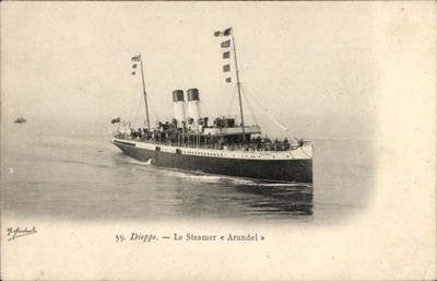 Ak Fährschiff Arundel, Hafen Dieppe - 4276462