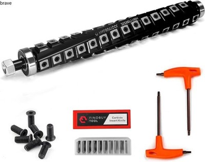FINDBUYTOOL 13 Inch Helical Cutterhead, 4 Rows for DeWalt Thickness Planer,Black