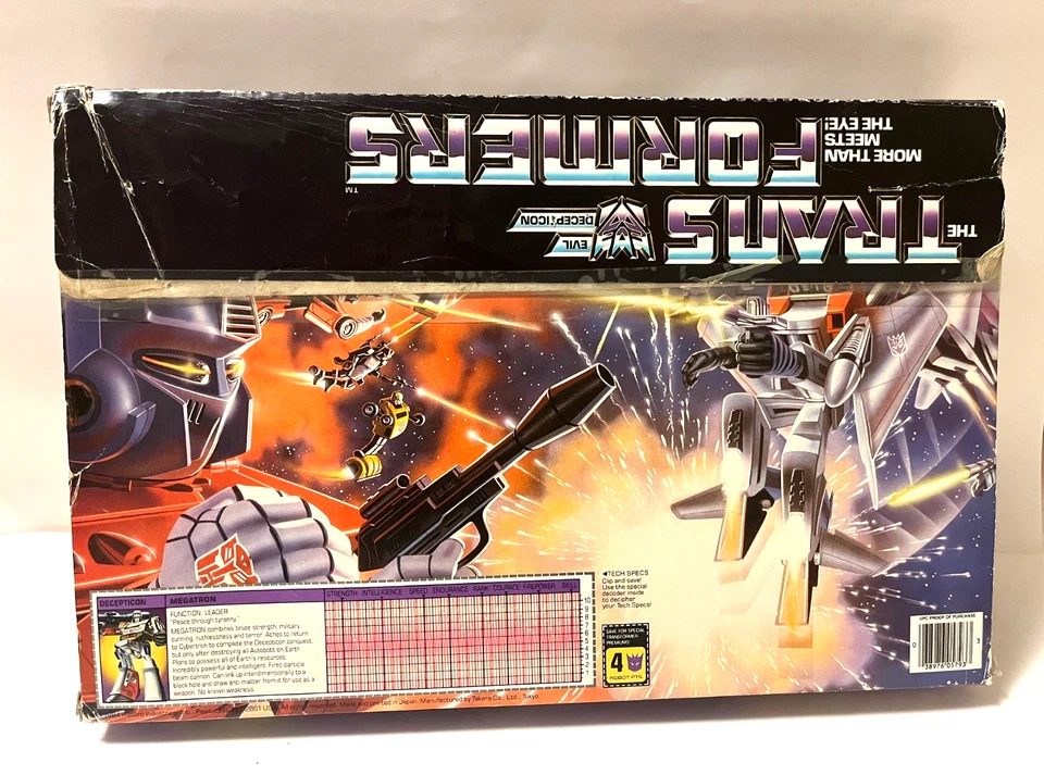 Transformers G1 Megatron 100% Complete W/BOX & INSERT, stickers, papers 1974 83 - Image 3 of 4