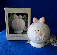 Precious Moments Ornament 1993 Wishing You The Sweetest Christmas