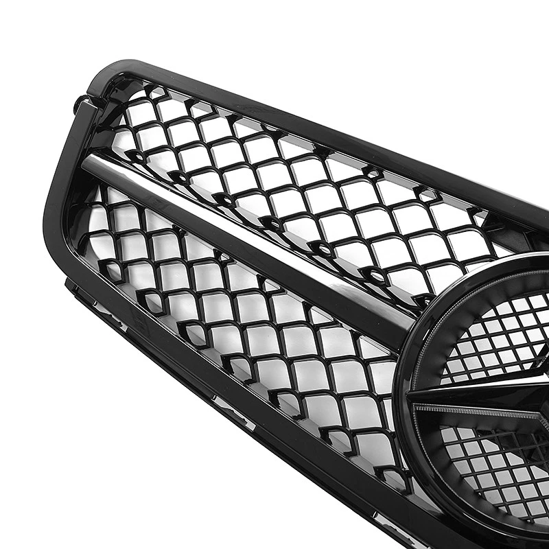 For 2008-2014 Mercedes Benz W204 C250 C300 C350 Front Grille Grill W/LED Emblem - Image 4 of 4