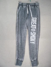 Girls Med Sweats Pants Great Smoky Mountains Tie Gray