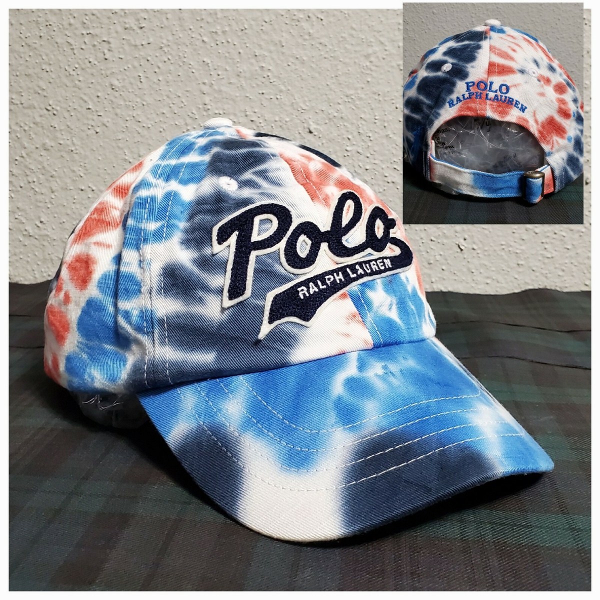 Polo Ralph Lauren Orange and Blue Tie Dye Bucket Hat Tye Dye Polo Hat main image 1