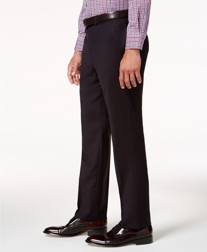 $199 Calvin Klein Men'S Red Slim Fit Flat Front Pants Trousers 39 W 38 L - Picture 2 of 4