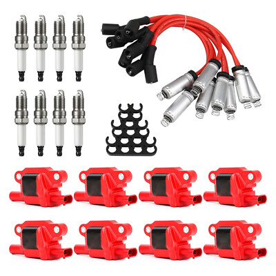High Performance Ignition Coil & Spark Plug & Wire For Chevy GMC 5.3L 6.2L UF413