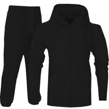 BASE Mens Tracksuit Set Fleece Hoodie Top Bottoms Jogging Joggers Gym COTTON 