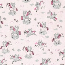 Timeless Treasures Mini Unicorns Glitter Kids 100 Cotton 44/45" kidz-cm6486