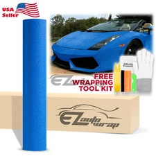 Intense Blue Frosted Glitter Sparkle Sticker Decal Car Vinyl Wrap Film Laptop