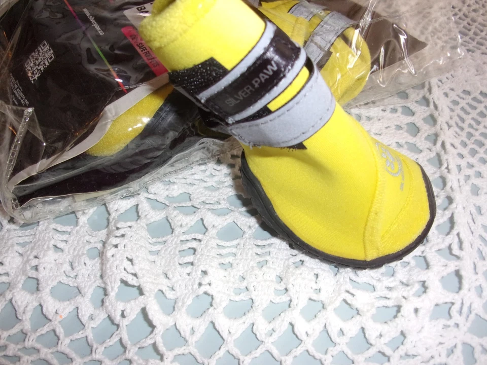  ЖЕЛТЫЙ собаки туфли Серебряный лапы ботинки Petco новый L все сезон большой - Изображение 2 из 4