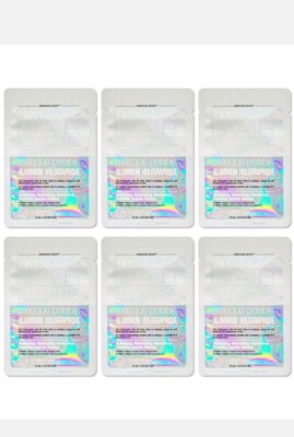 6X masque BAR Holographic Foil Facial Peel Off Mask, Revitalizing, Moisturizing