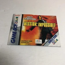 Mission Impossible Instruction Booklet ONLY! (Game Boy Color, GBC) Manual